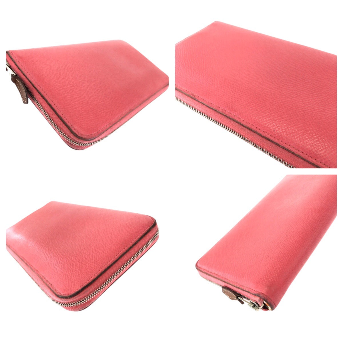 24862
HERMES エルメス アザップ ロング シルクイン ローズアザレ ピンク シルバー金具 ヴォーエプソン 長財布 ラウンドファスナー C刻印 レディース ABP42