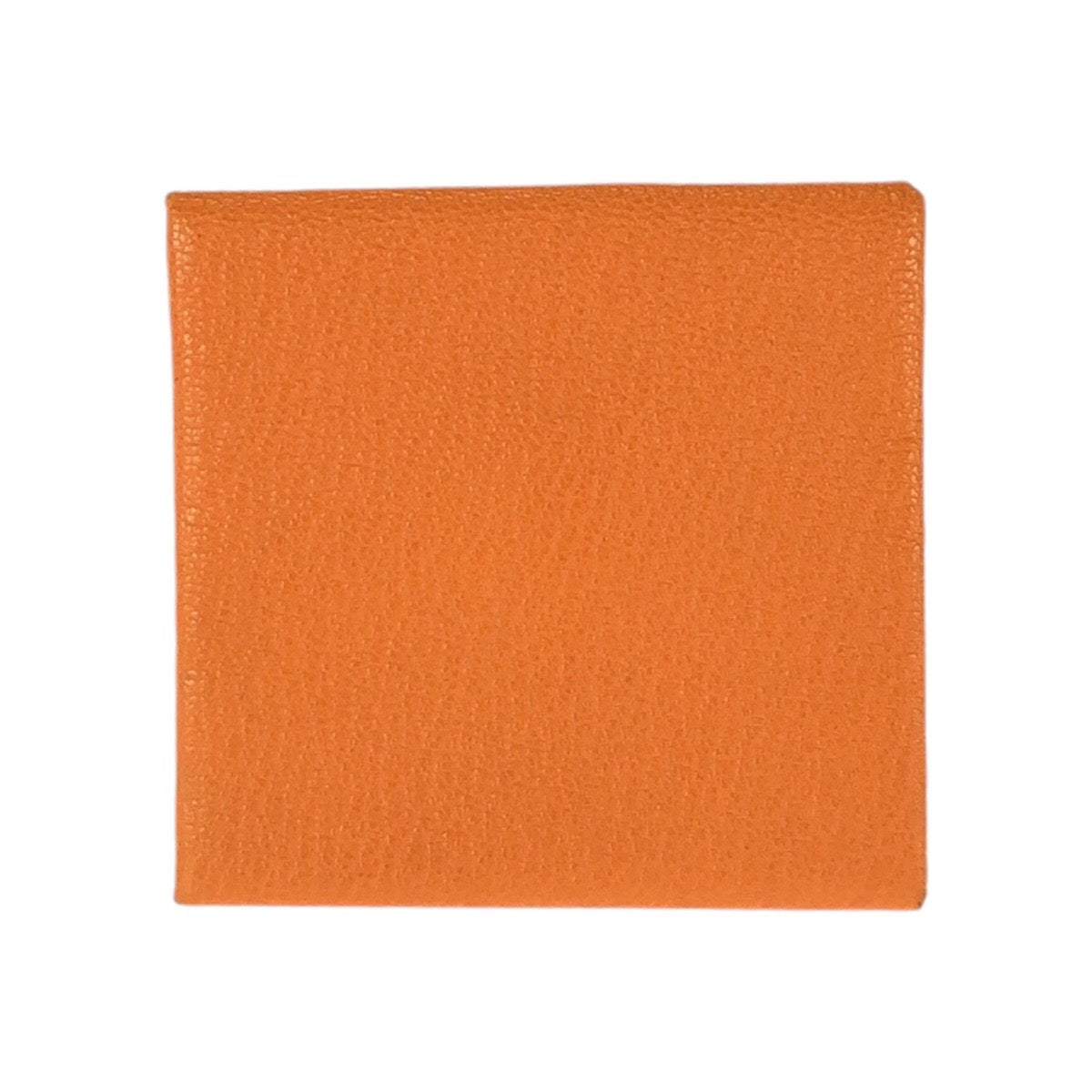 24863
HERMES エルメス バスティア フー オレンジ シルバー金具 シェーブル コインケース 小銭入れ □K刻印 レディース A21