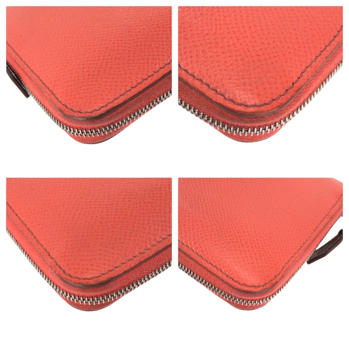24865
HERMES エルメス アザップコンパクト シルクイン ローズジャイプール オレンジ ヴォーエプソン コインケース 小銭入れ Y刻印 レディース AB38