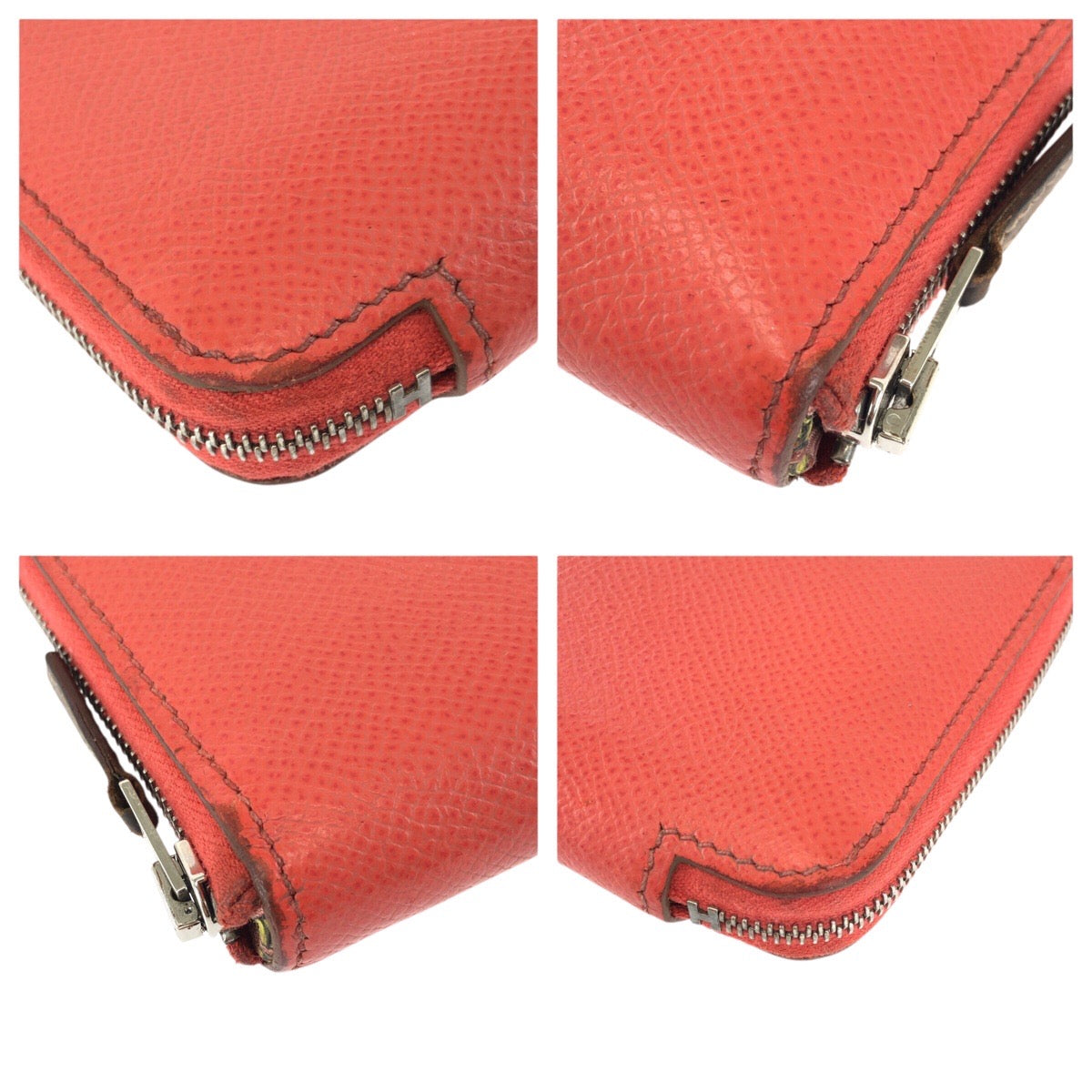 24865
HERMES エルメス アザップコンパクト シルクイン ローズジャイプール オレンジ ヴォーエプソン コインケース 小銭入れ Y刻印 レディース AB38