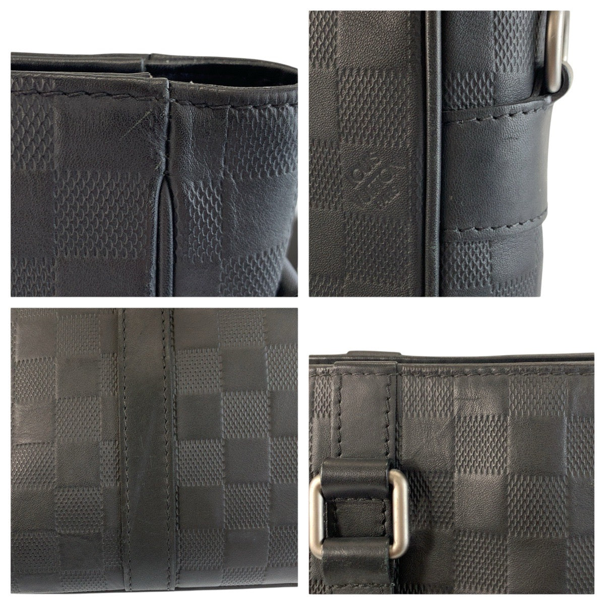 24866
LOUIS VUITTON ルイヴィトン ダミエアンフィニ タダオPM オニキス ブラック シルバー金具 レザー N41269 トートバッグ ビジネスバッグ メンズ ABP68