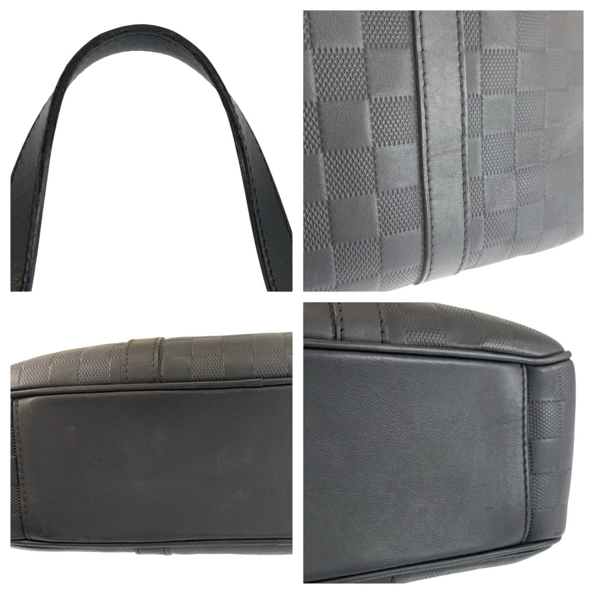 24866
LOUIS VUITTON ルイヴィトン ダミエアンフィニ タダオPM オニキス ブラック シルバー金具 レザー N41269 トートバッグ ビジネスバッグ メンズ ABP68