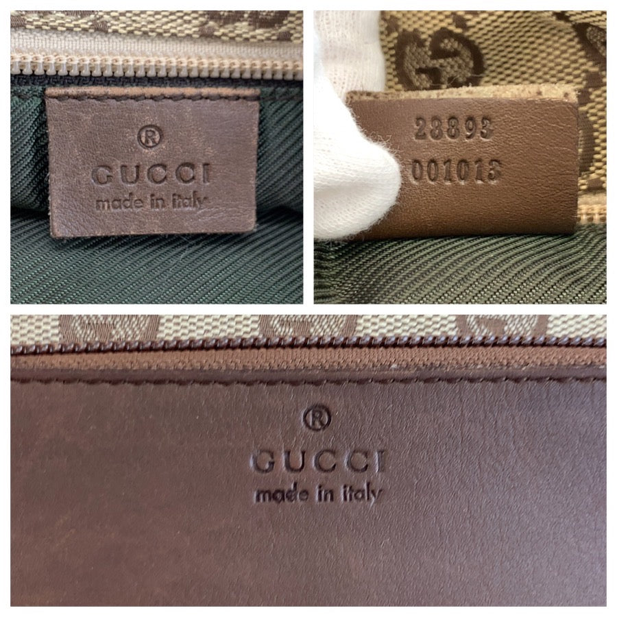 24871
GUCCI グッチ ブラウン ベージュ GGキャンバス / レザー 28893 トートバッグ ショルダーバッグ レディース AB16