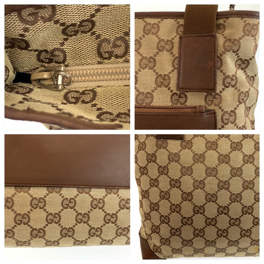 24871
GUCCI グッチ ブラウン ベージュ GGキャンバス / レザー 28893 トートバッグ ショルダーバッグ レディース AB16