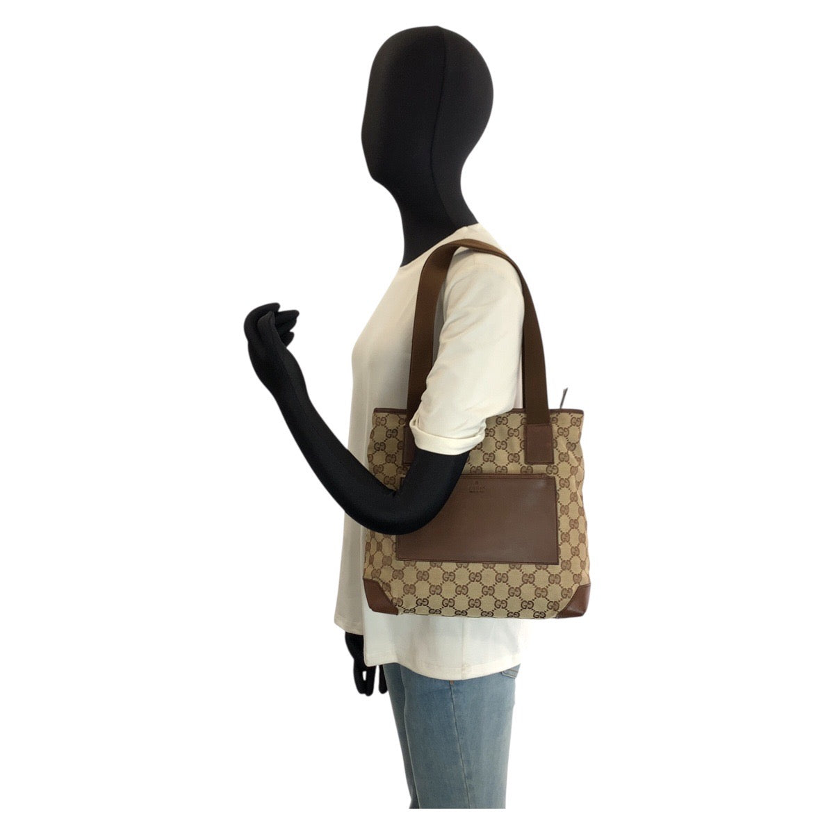 24871
GUCCI グッチ ブラウン ベージュ GGキャンバス / レザー 28893 トートバッグ ショルダーバッグ レディース AB16