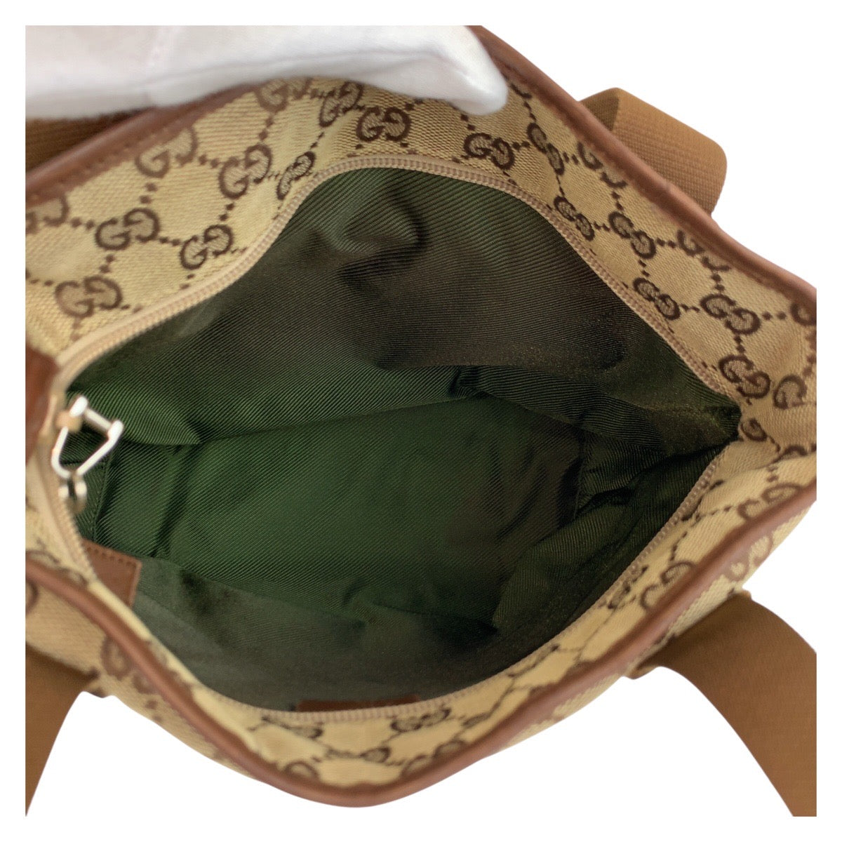 24871
GUCCI グッチ ブラウン ベージュ GGキャンバス / レザー 28893 トートバッグ ショルダーバッグ レディース AB16