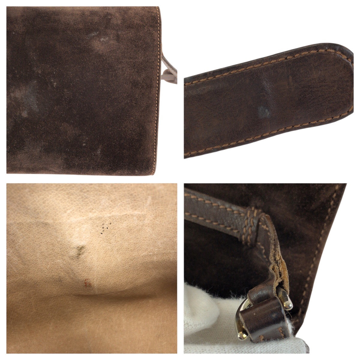 24872
GUCCI グッチ ヴィンテージ オールドグッチ ブラウン ゴールド金具 スウェード BO74 ショルダーバッグ レディース AB23
