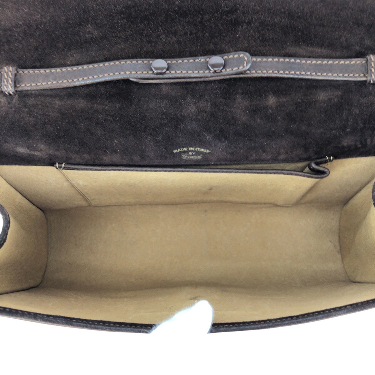 24872
GUCCI グッチ ヴィンテージ オールドグッチ ブラウン ゴールド金具 スウェード BO74 ショルダーバッグ レディース AB23
