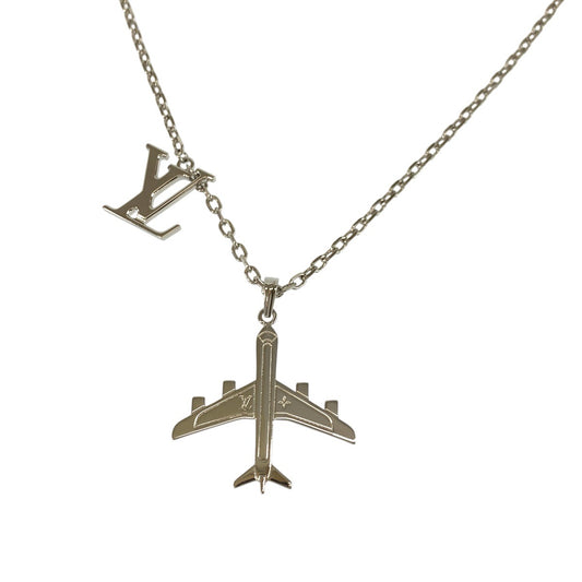 24873
LOUIS VUITTON ルイヴィトン ペンダント LVプレーン シルバー メタル MP3157 ネックレス メンズ A35