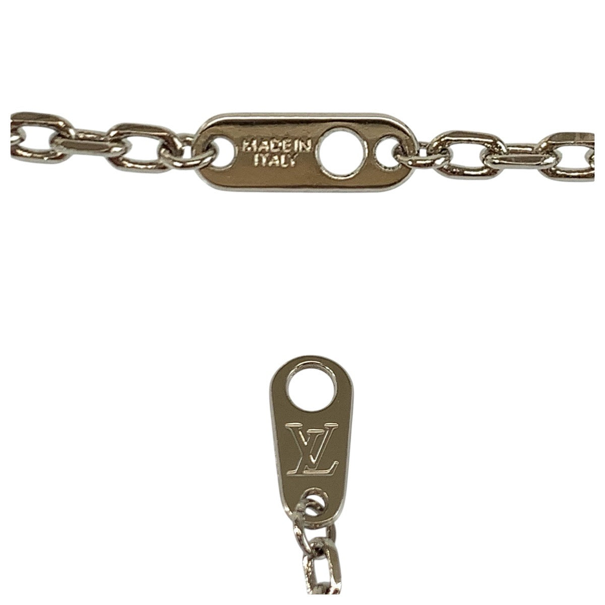 24873
LOUIS VUITTON ルイヴィトン ペンダント LVプレーン シルバー メタル MP3157 ネックレス メンズ A35
