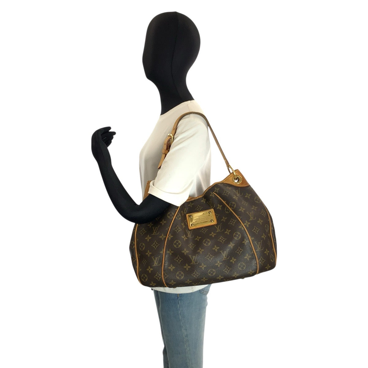 24875
LOUIS VUITTON ルイヴィトン モノグラム ガリエラPM ブラウン ゴールド金具 PVC / レザー M56382 ショルダーバッグ ハンドバッグ レディース AB63