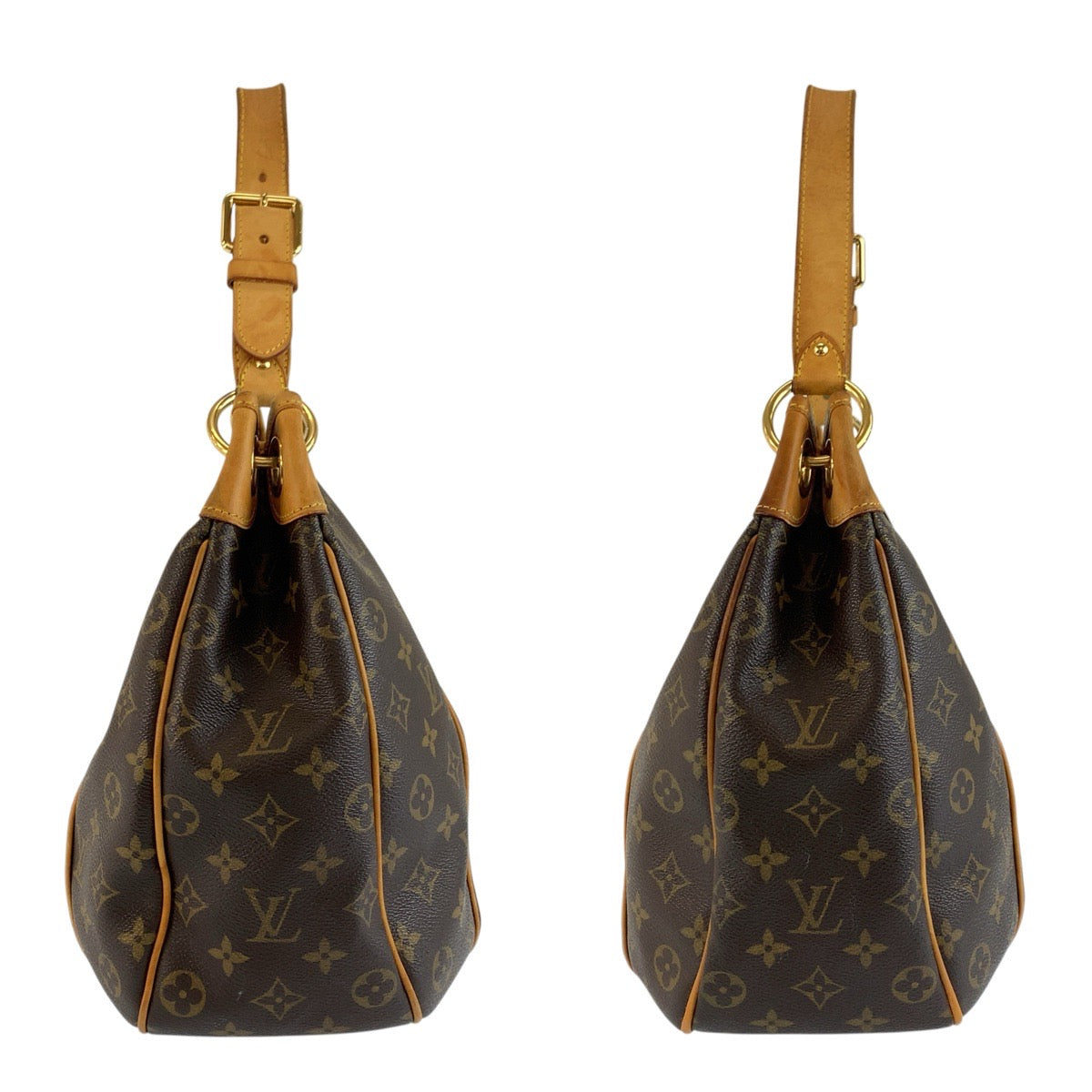 24875
LOUIS VUITTON ルイヴィトン モノグラム ガリエラPM ブラウン ゴールド金具 PVC / レザー M56382 ショルダーバッグ ハンドバッグ レディース AB63