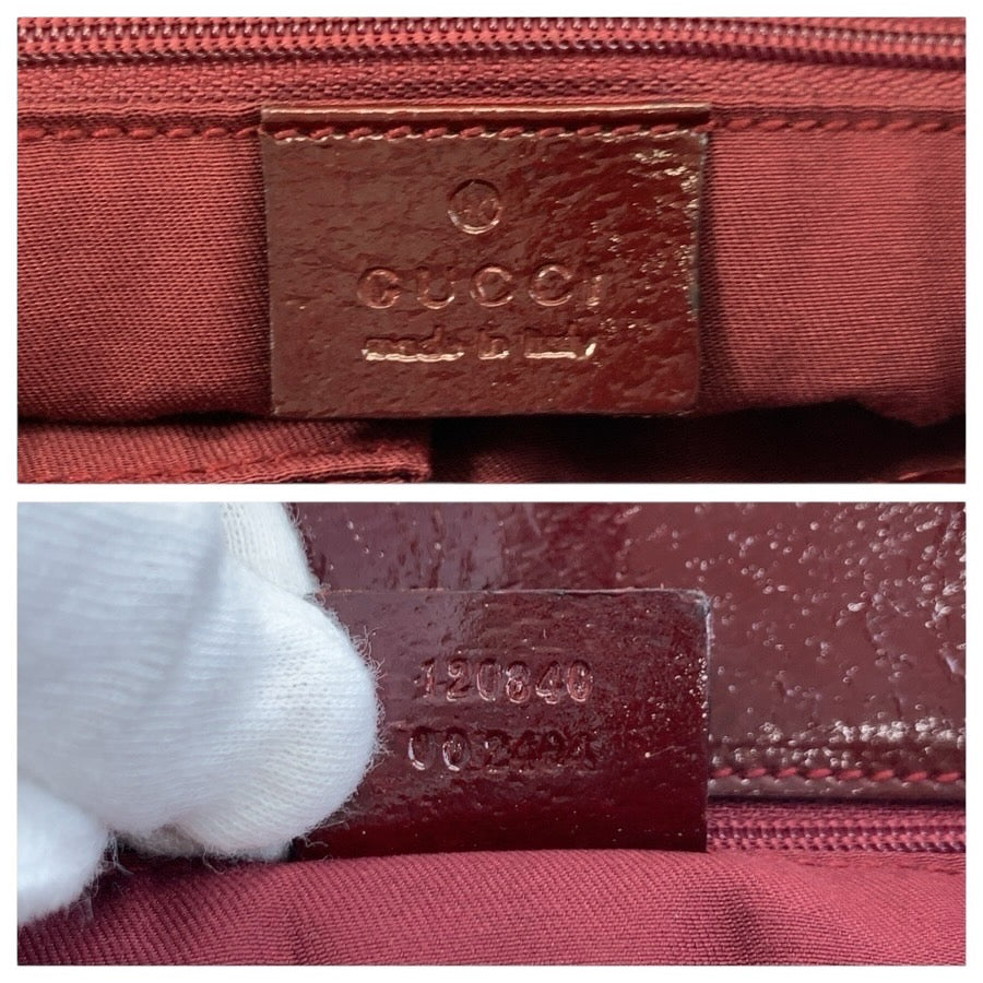 24876
GUCCI グッチ ベージュ ワインレッド ゴールド金具 GGキャンバス / レザー 120840 トートバッグ ショルダーバッグ レディース AB23