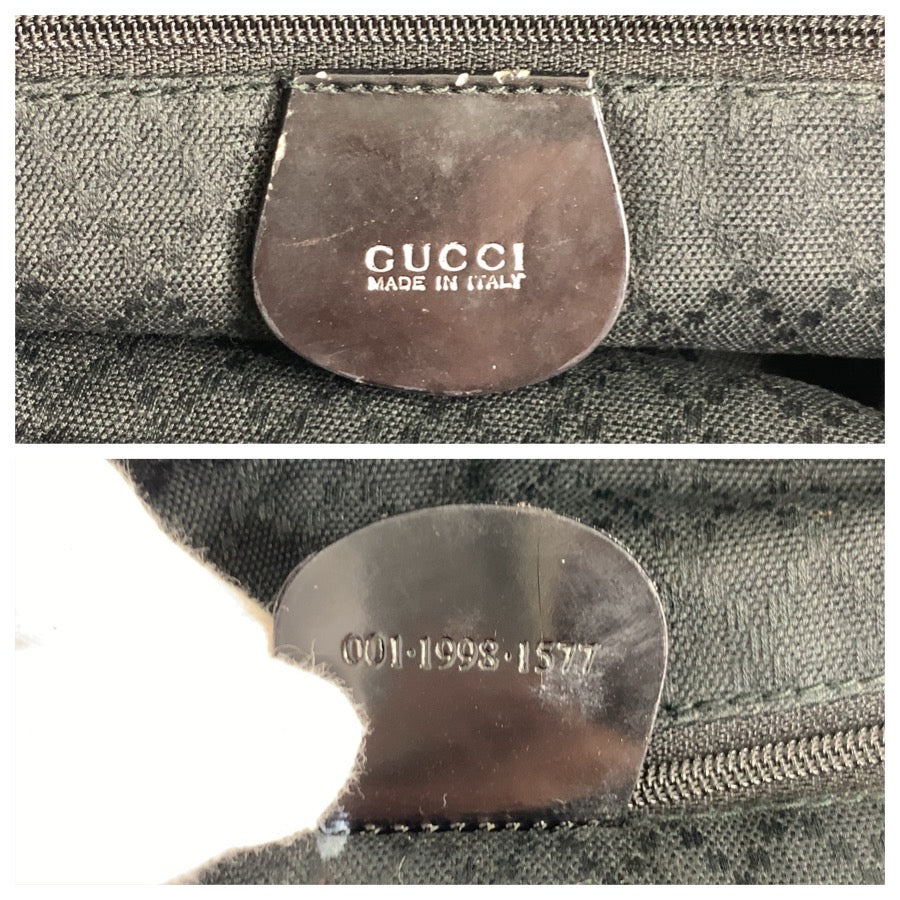 24877
GUCCI グッチ バンブー ブラック 黒 シルバー金具 ナイロン 001 1998 1577 ハンドバッグ ショルダーバッグ2way レディース AB23