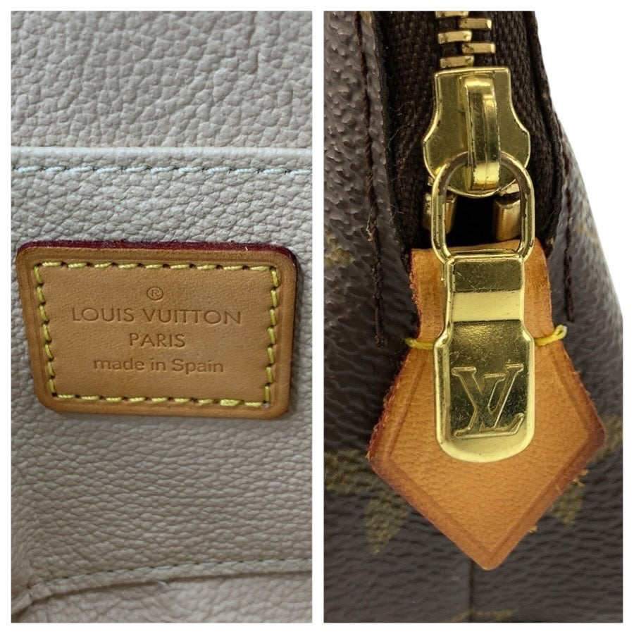 24878
LOUIS VUITTON ルイヴィトン モノグラム ポシェット コスメティックPM ブラウン ゴールド金具 PVC M47515 ポーチ 化粧ポーチ レディース AB30