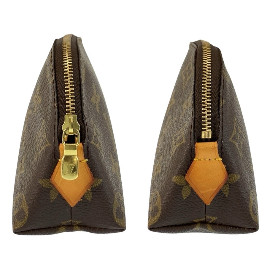 24878
LOUIS VUITTON ルイヴィトン モノグラム ポシェット コスメティックPM ブラウン ゴールド金具 PVC M47515 ポーチ 化粧ポーチ レディース AB30
