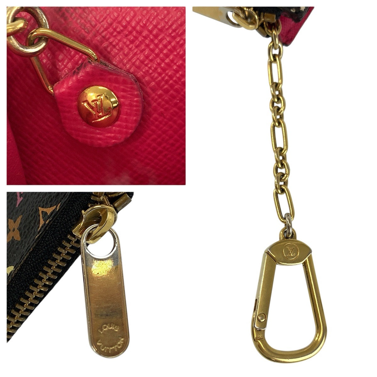 24880
LOUIS VUITTON ルイヴィトン モノグラム マルチカラー ポシェット クレ ノワール ゴールド金具 PVC M93735 コインケース キーリング付き レディース ABP42