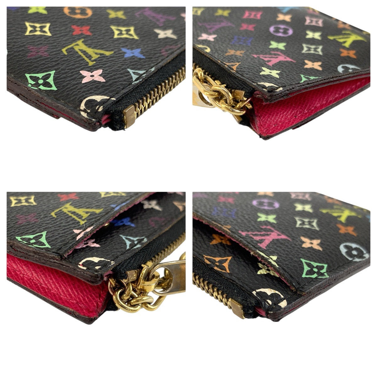 24880
LOUIS VUITTON ルイヴィトン モノグラム マルチカラー ポシェット クレ ノワール ゴールド金具 PVC M93735 コインケース キーリング付き レディース ABP42