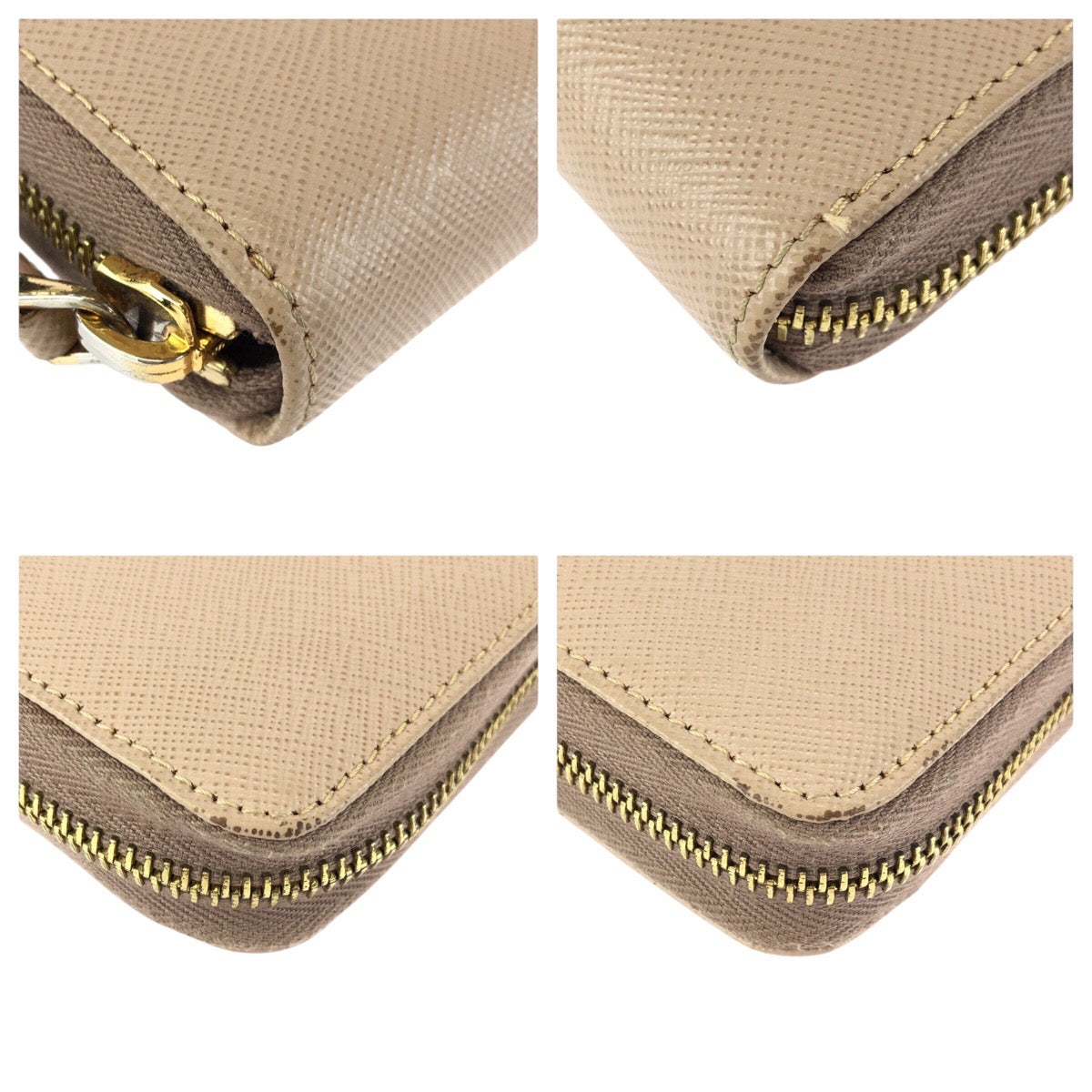 24881
PRADA プラダ サフィアーノ ベージュ ゴールド金具 レザー 長財布 ロングウォレット レディース ABP38