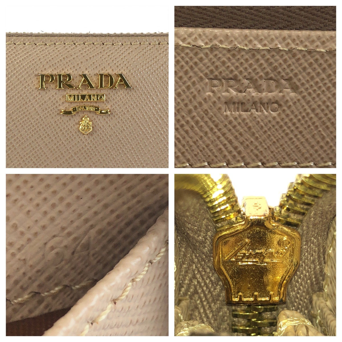 24881
PRADA プラダ サフィアーノ ベージュ ゴールド金具 レザー 長財布 ロングウォレット レディース ABP38