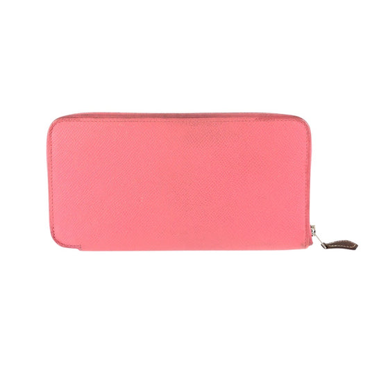24883
HERMES エルメス アザップロング シルクイン ローズアザレ ピンク シルバー金具 ヴォーエプソン 長財布 ラウンドファスナー X刻印 レディース AB38