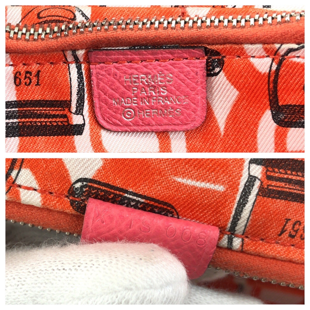 24883
HERMES エルメス アザップロング シルクイン ローズアザレ ピンク シルバー金具 ヴォーエプソン 長財布 ラウンドファスナー X刻印 レディース AB38