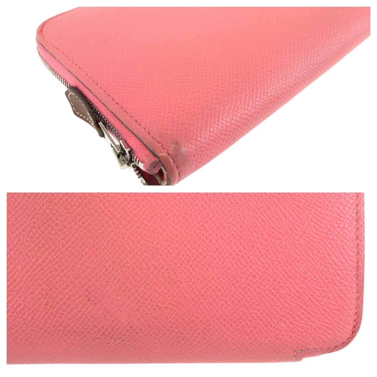 24883
HERMES エルメス アザップロング シルクイン ローズアザレ ピンク シルバー金具 ヴォーエプソン 長財布 ラウンドファスナー X刻印 レディース AB38