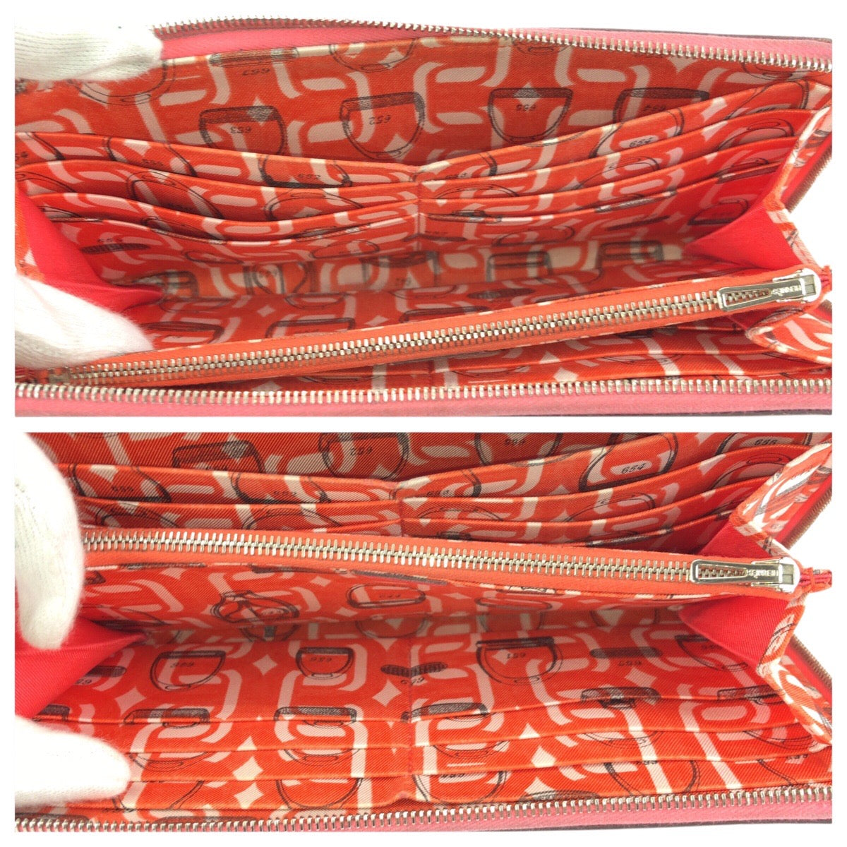 24883
HERMES エルメス アザップロング シルクイン ローズアザレ ピンク シルバー金具 ヴォーエプソン 長財布 ラウンドファスナー X刻印 レディース AB38