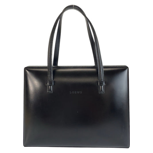 24885
LOEWE ロエベ ヴィンテージ ブラック ゴールド金具 レザー ハンドバッグ レディース AB