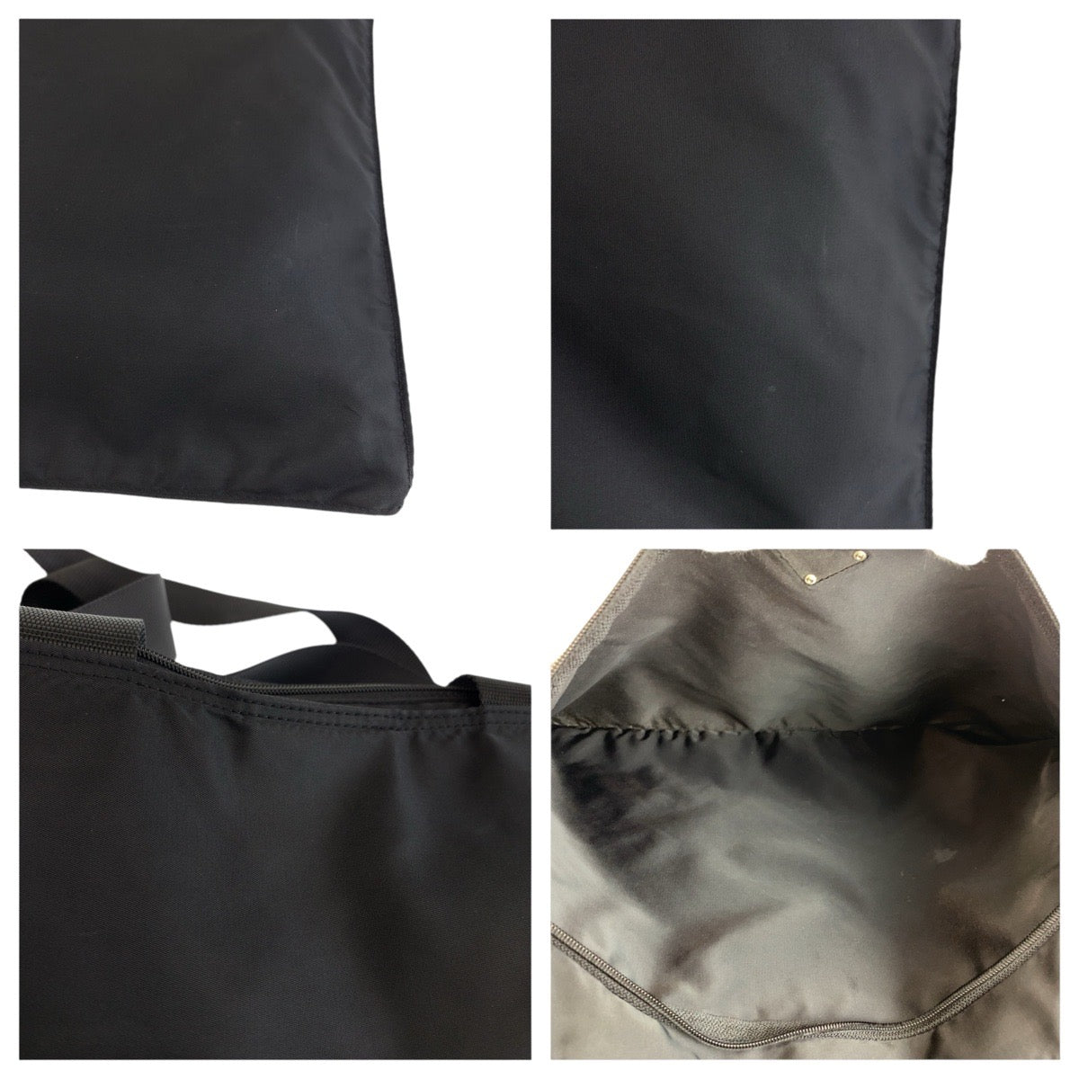 24888
PRADA プラダ テスート 三角ロゴプレート ブラック 黒 シルバー金具 ナイロン / レザー トートバッグ ショルダーバッグ レディース ABP35