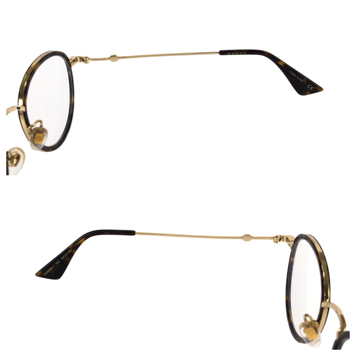 24889
GUCCI グッチ ダークハバナ ブラウン ゴールド金具 プラスチック / メタル GG0608OK メガネ メガネフレームのみ レディース ABP14