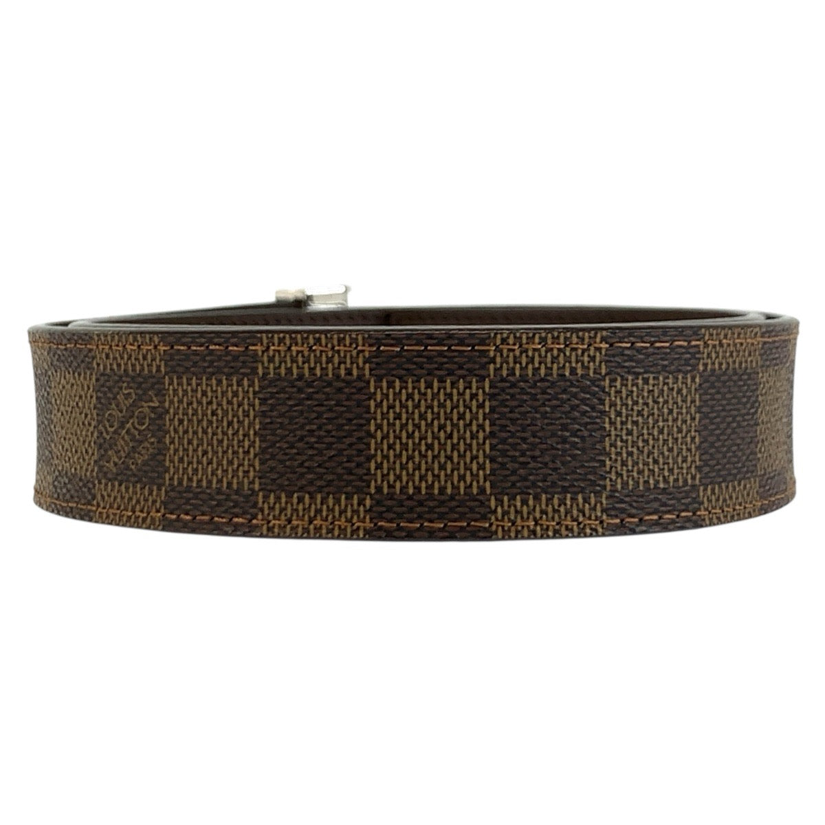 24891
LOUIS VUITTON ルイヴィトン ダミエ サンチュール キャレ ブラウン シルバー金具 PVC ベルト メンズ ABP21