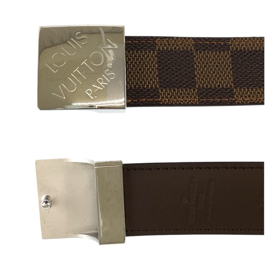 24891
LOUIS VUITTON ルイヴィトン ダミエ サンチュール キャレ ブラウン シルバー金具 PVC ベルト メンズ ABP21