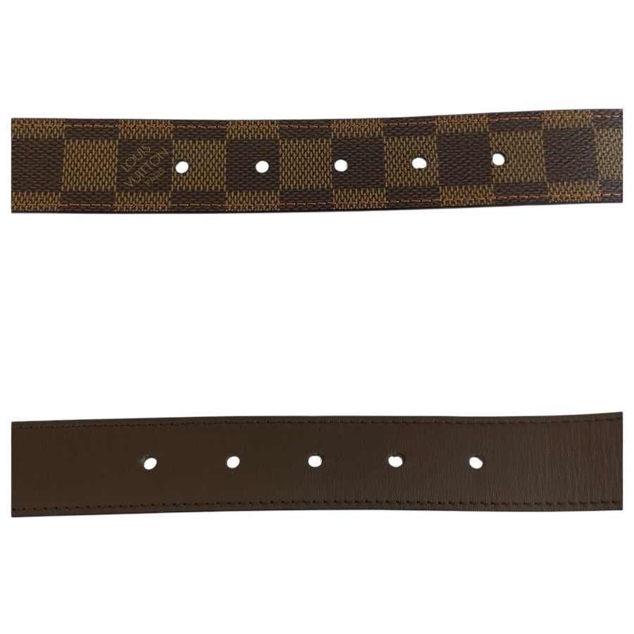 24891
LOUIS VUITTON ルイヴィトン ダミエ サンチュール キャレ ブラウン シルバー金具 PVC ベルト メンズ ABP21