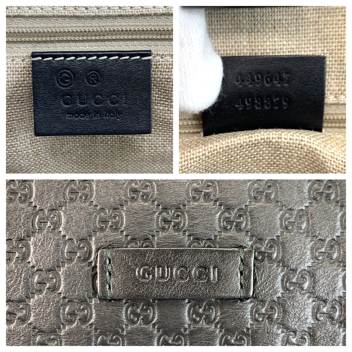24893
GUCCI グッチ マイクログッチシマ ブラック 黒 ゴールド金具 レザー 449647 トートバッグ ショルダーバッグ レディース ABP58