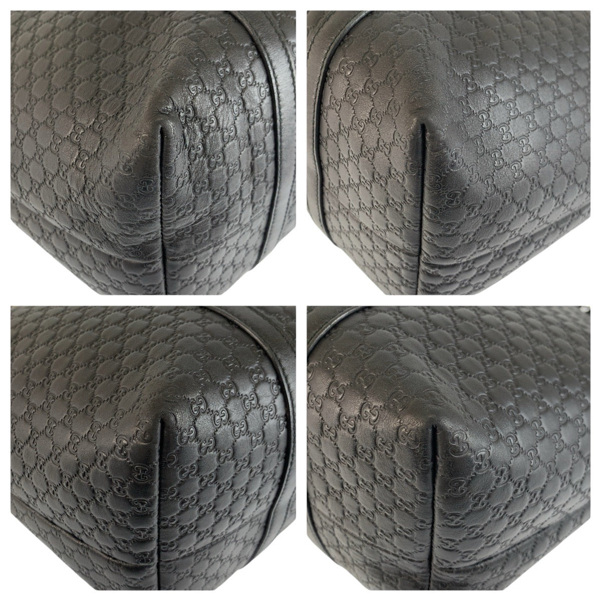 24893
GUCCI グッチ マイクログッチシマ ブラック 黒 ゴールド金具 レザー 449647 トートバッグ ショルダーバッグ レディース ABP58