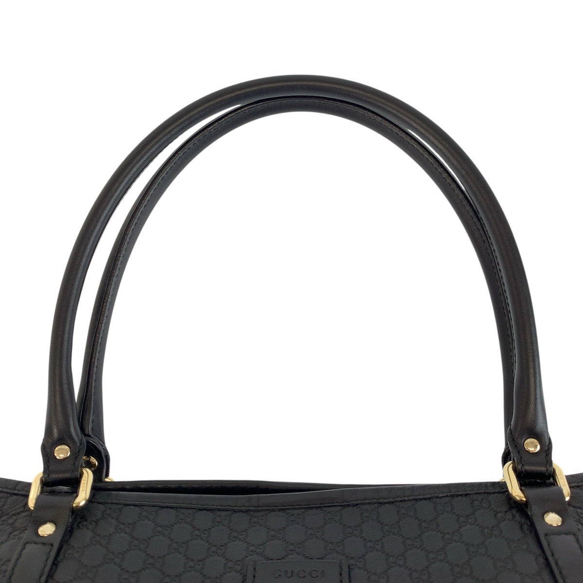 24893
GUCCI グッチ マイクログッチシマ ブラック 黒 ゴールド金具 レザー 449647 トートバッグ ショルダーバッグ レディース ABP58