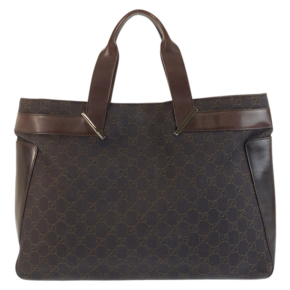 24894
GUCCI グッチ ブラウン GGキャンバス / レザー 73982 トートバッグ ハンドバッグ レディース ABP35