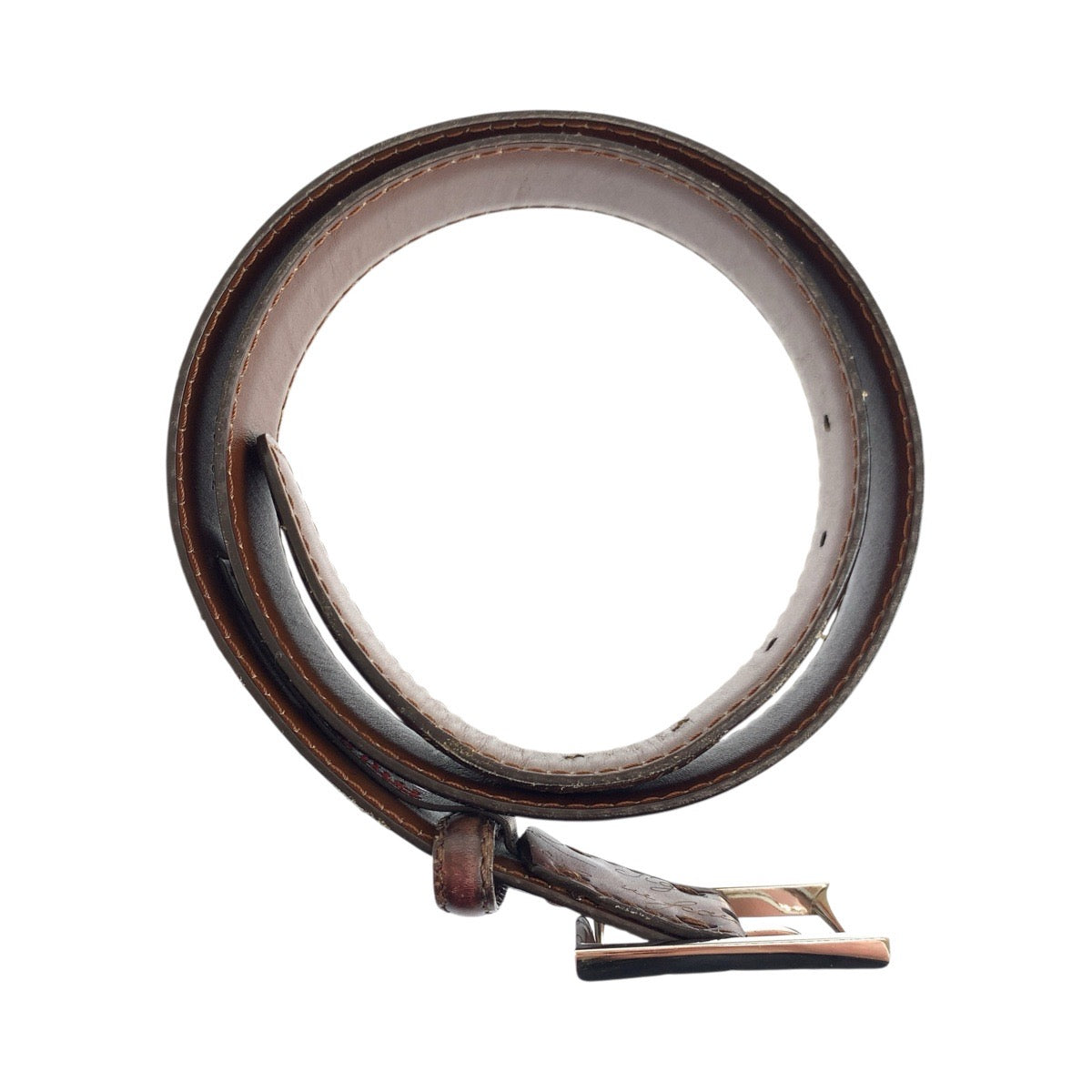 24895
Berluti ベルルッティ カリグラフィ 80cm/32インチ ブラウン シルバー金具 レザー ベルト メンズ AB35