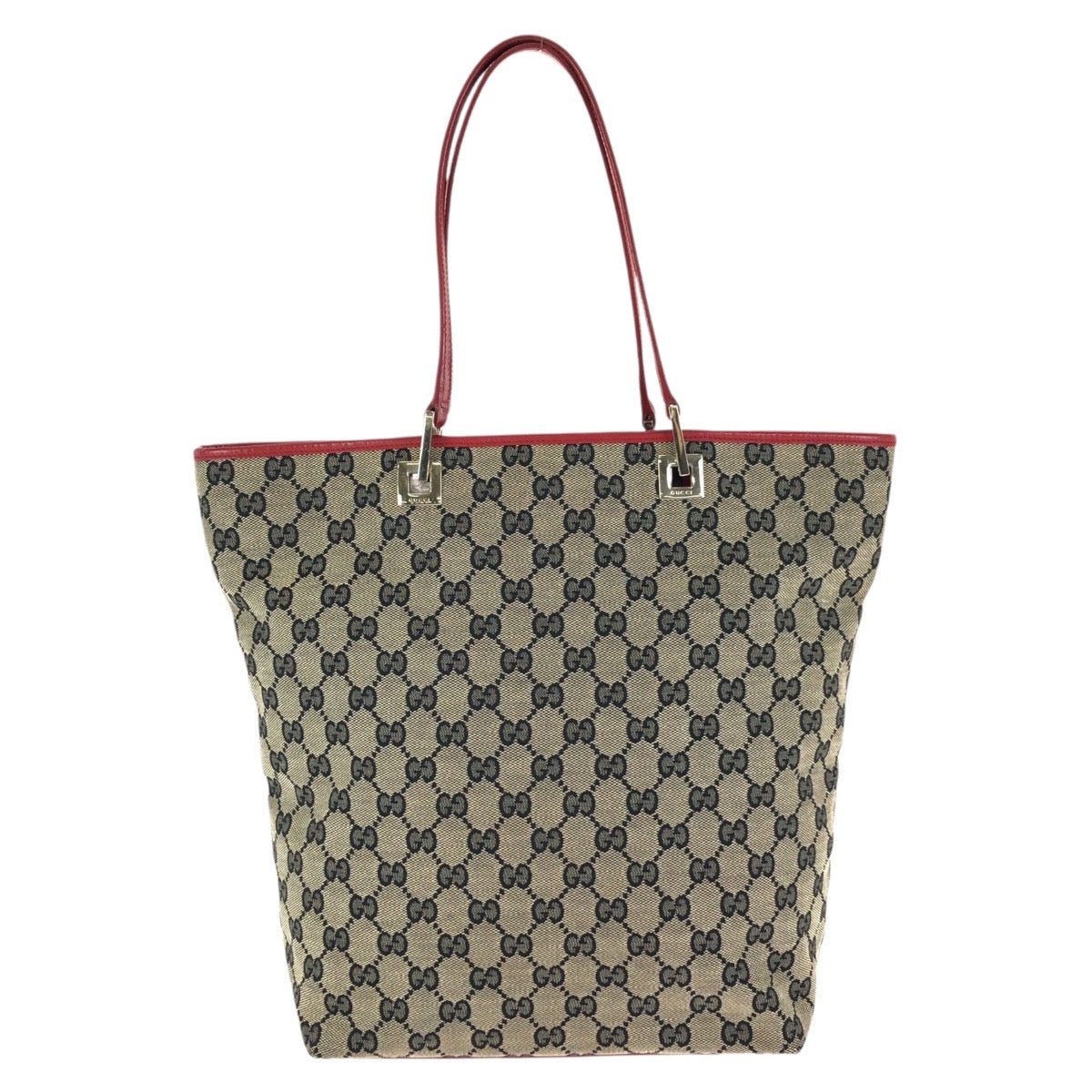 24896
GUCCI グッチ ベージュ レッド ゴールド金具 GGキャンバス / レザー 002 1098 トートバッグ レディース AB28