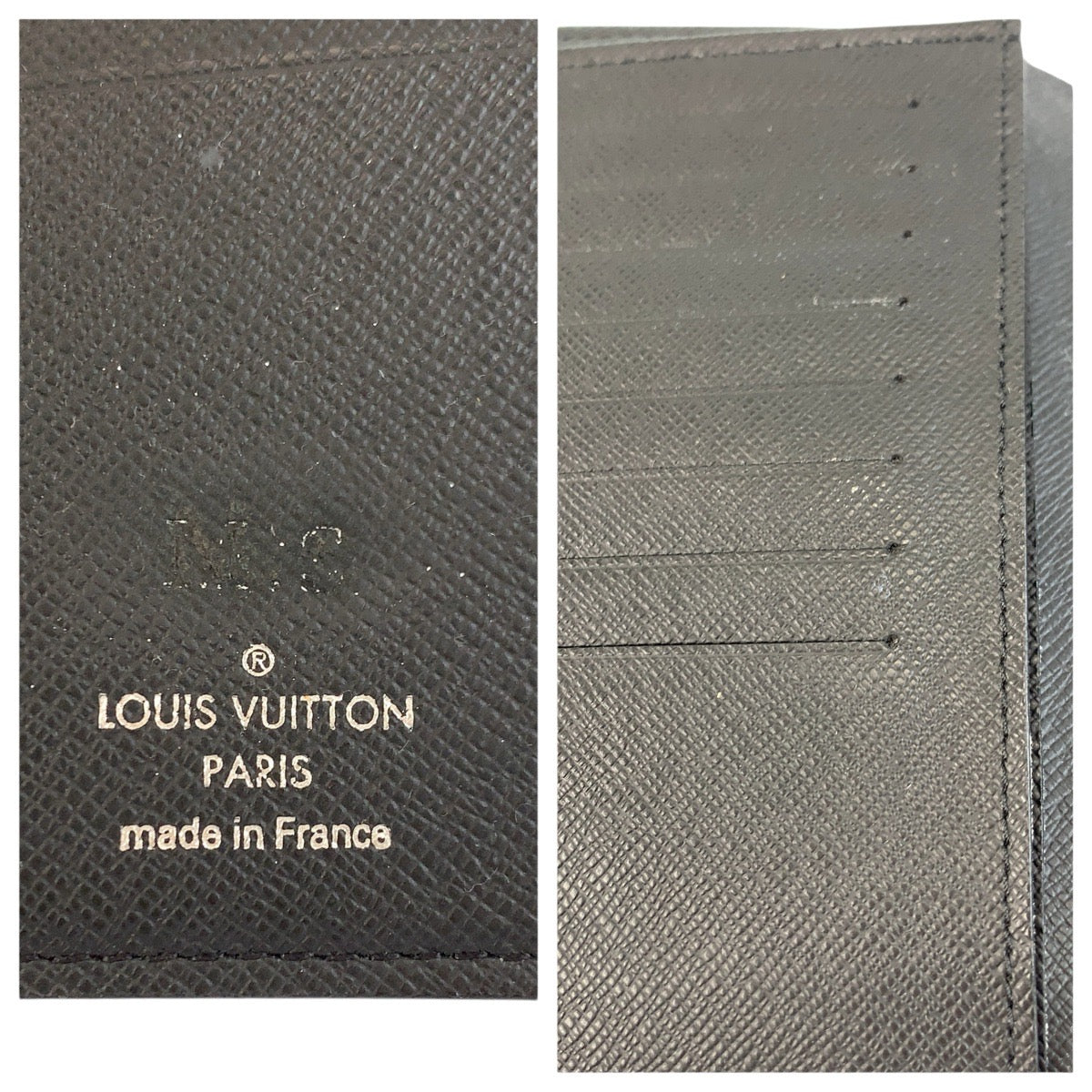 24897
LOUIS VUITTON ルイヴィトン ダミエ グラフィット ポルトフォイユ ロン ブラック 黒 PVC N62227 長財布 札入れ メンズ AB21