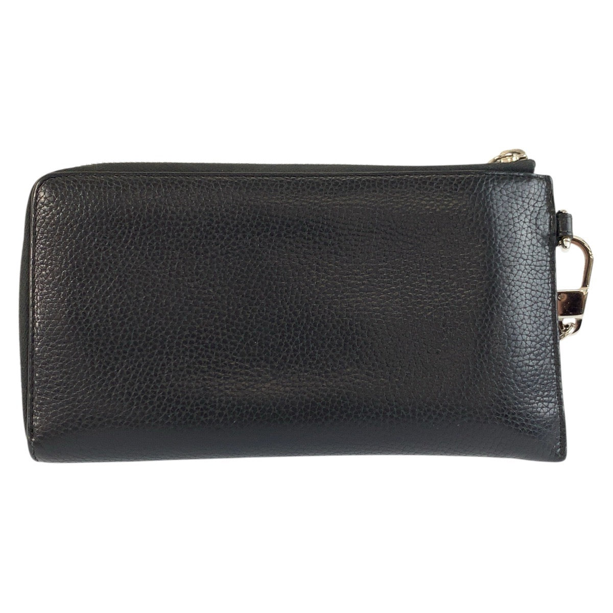 24901
GUCCI グッチ GGメタル ブラック 黒 シルバー金具 レザー 597577 長財布 リストウォレット メンズ AB21