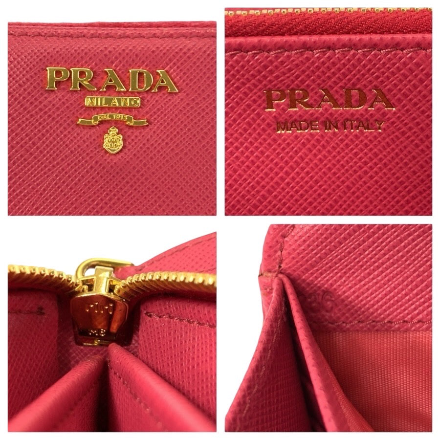 24906
PRADA プラダ サフィアーノ ピンク ゴールド金具 レザー 長財布 ロングウォレット レディース ABP28