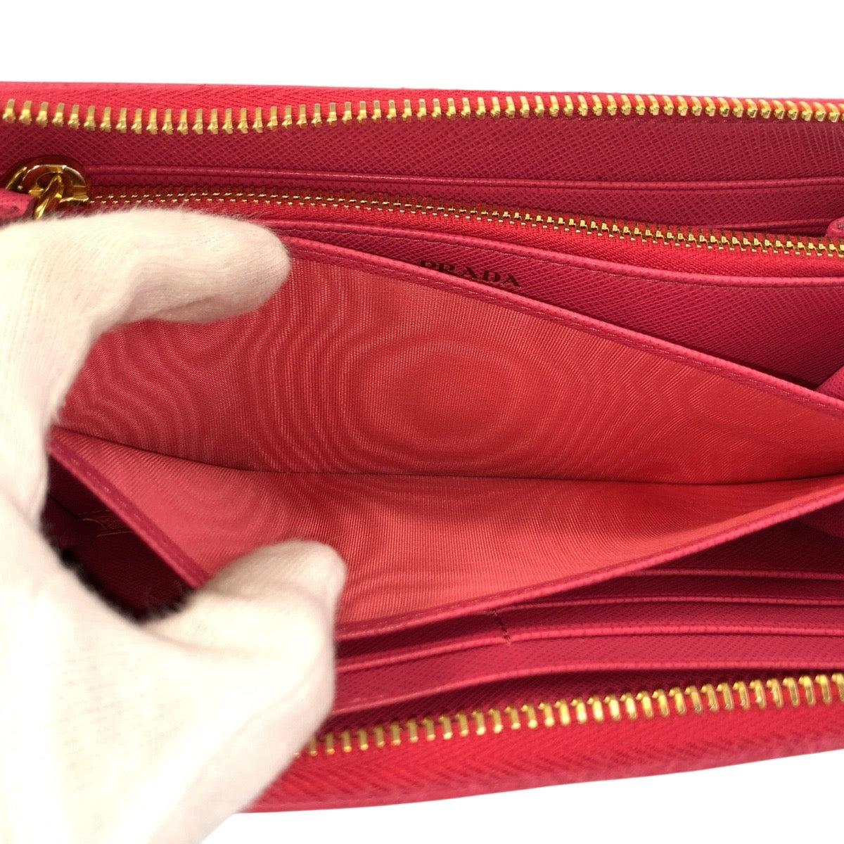 24906
PRADA プラダ サフィアーノ ピンク ゴールド金具 レザー 長財布 ロングウォレット レディース ABP28