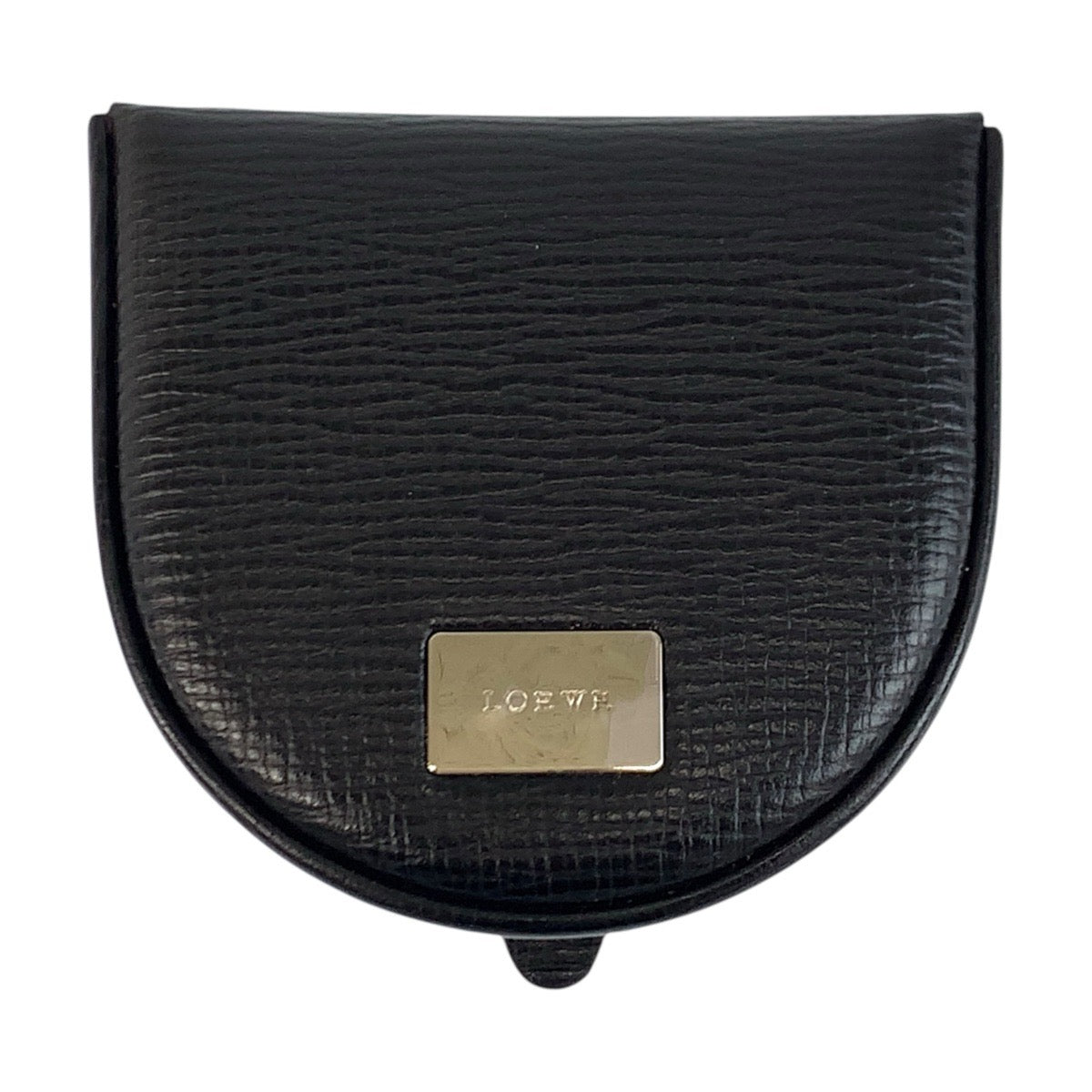 24907
LOEWE ロエベ ヴィンテージ ブラック 黒 シルバー金具 レザー コインケース 小銭入れ メンズ A15