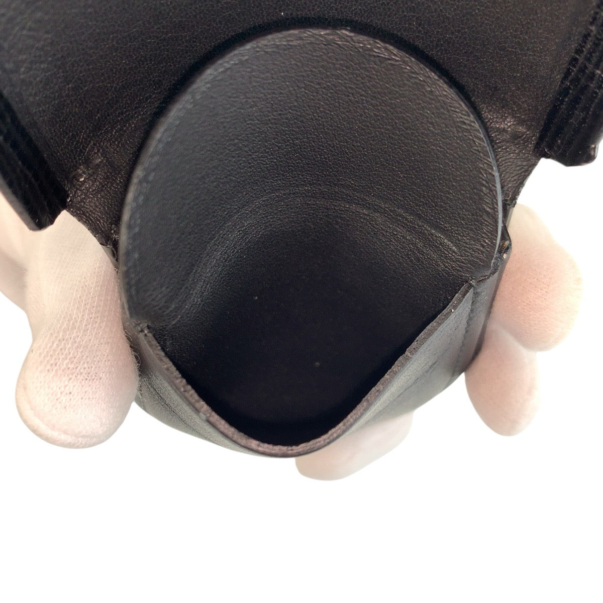 24907
LOEWE ロエベ ヴィンテージ ブラック 黒 シルバー金具 レザー コインケース 小銭入れ メンズ A15