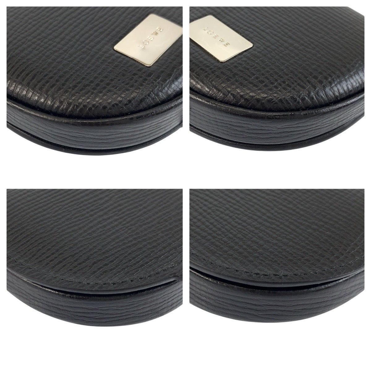 24907
LOEWE ロエベ ヴィンテージ ブラック 黒 シルバー金具 レザー コインケース 小銭入れ メンズ A15