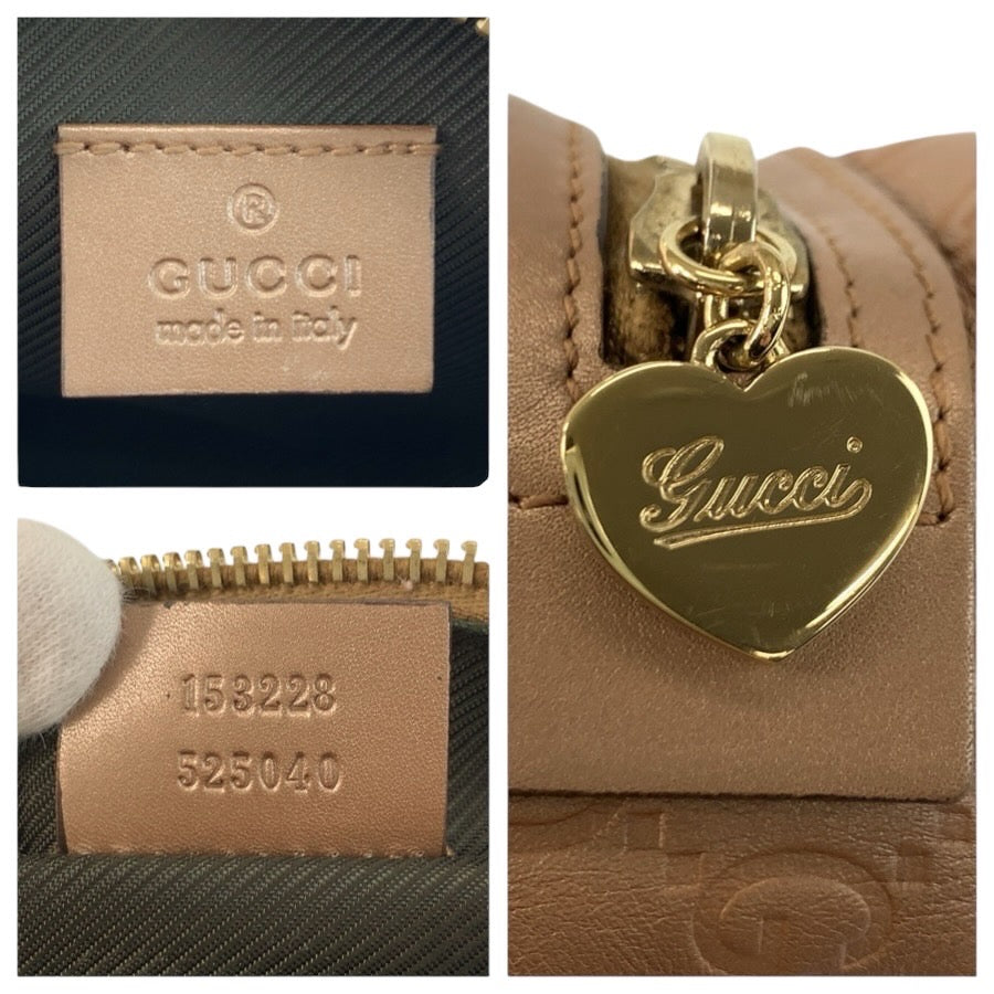 24908
GUCCI グッチ グッチシマ メタリックピンク ピンクベージュ レザー 153228 ポーチ 化粧ポーチ レディース ABP21