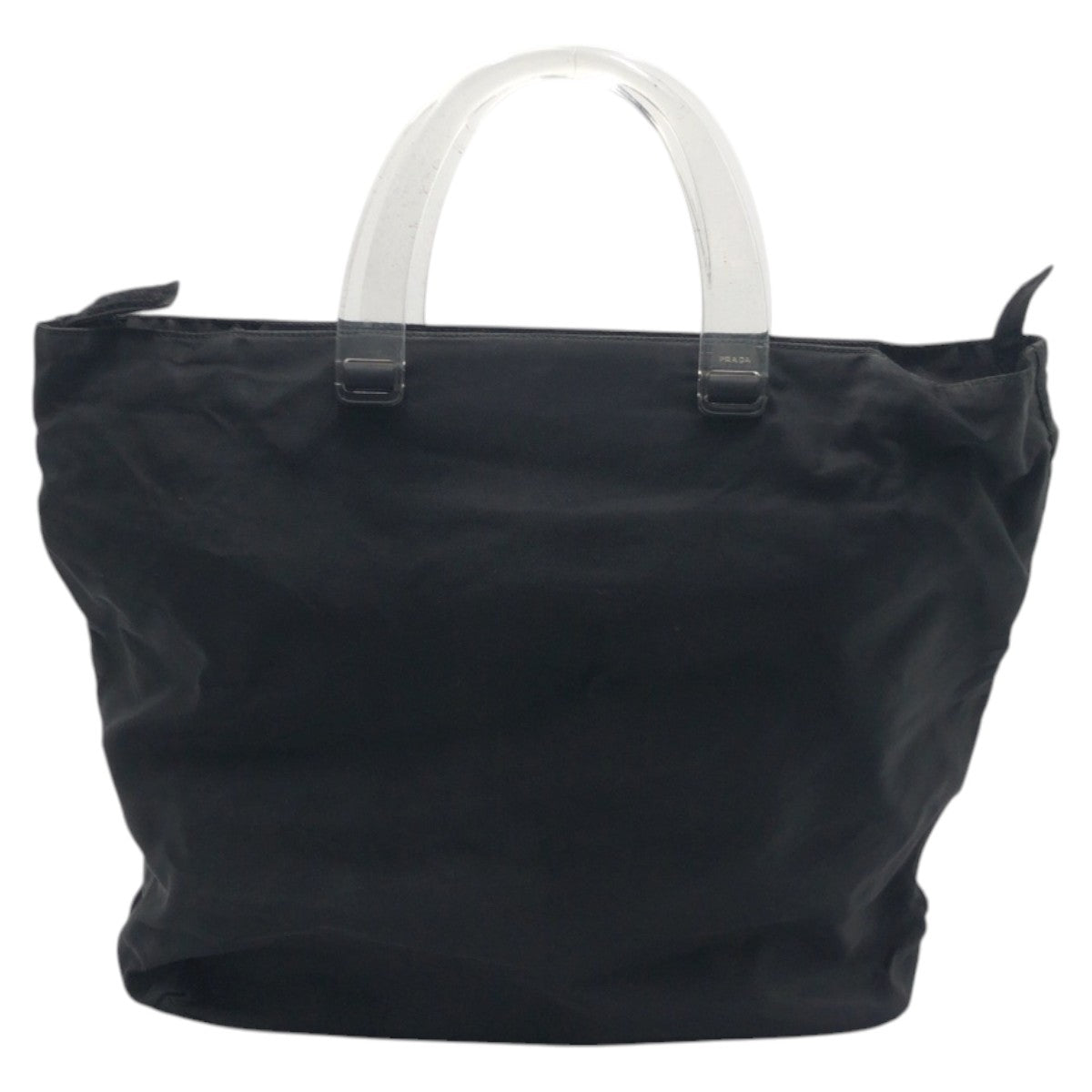 24913
PRADA プラダ テスート 三角ロゴ ブラック 黒 ナイロン / プラスチック プラハンドル ハンドバッグ トートバッグ レディース ABP18
