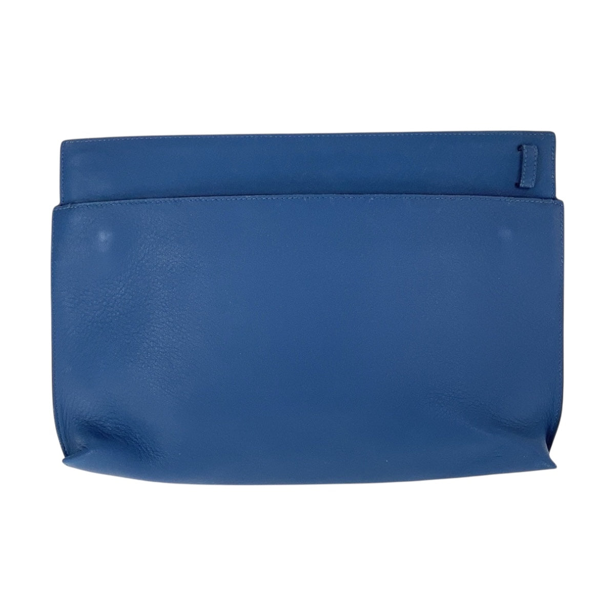 24914
LOEWE ロエベ Tポーチ ブルー ホワイト シルバー金具 レザー クラッチバッグ セカンドバッグ メンズ AB